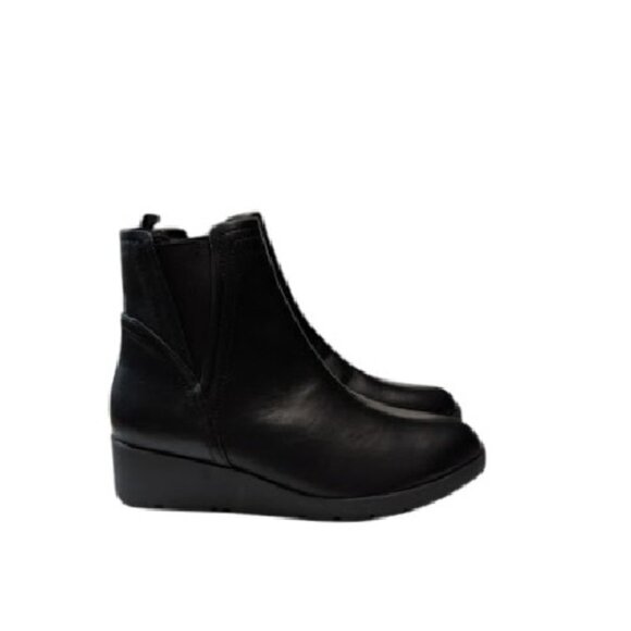 Taryn Rose Womens Saygee Black Wedge Heel Comfort Ankle Bootie Size 10 NWT NWOB - Picture 3 of 11